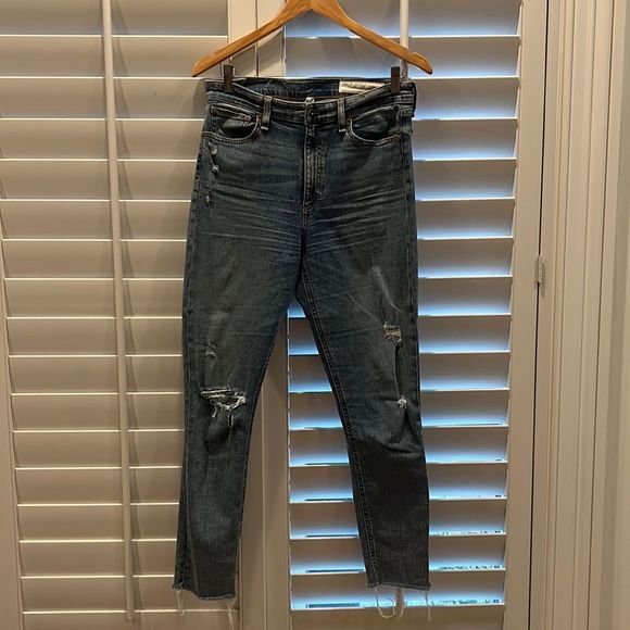 rag & bone Denim - Rag & Bone Nina High Rise Ankle Skinny Distressed size 29